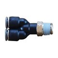 Midland Metal Swivel YConnector, Connector, 14 Nominal, Tube x MNPT, 0 to 150 psi, 104 to 180 deg F, BrassC 20557C